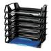 Officemate Recycled Side Load Desk Tray 6 Sections Letter Size Files 15.13 x 8.88 x 15 Black 6/Pack (26212)