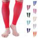 Doc Miller Calf Compression Sleeve Men and Women - 20-30mmHg Shin Splint Compression Sleeve Recover Varicose Veins Torn Calf and Pain Relief - 1 Pair Calf Sleeves Red Color - XXXXX-Large Size