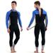 Aibecy 3mm Neoprene Wetsuit for Men Back Zip Full Body Diving Suit for Snorkeling Surfing Diving Swimming