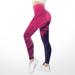 Women Print High Waist Pants For Womens Tights Compression Yoga Fitness High Waist Leggings Women s Legging Hot Pink M