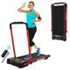 FYC 2 in 1 Under Desk Treadmill - 2.5 HP Folding Treadmill for Home Installation-Free Foldable Treadmill Compact Electric Running Machine Remote Control & LED Display Walking Running Jogging Red