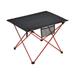 Portable Folding Table Adjustable Height Camping Table with Mesh Storage Organizer Lightweight Telescopic Table with Carrying Handles for Outdoors Indoor Camping Picnic Beach