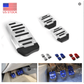 CHUANK 3 Pcs Nonslip Pedal Foot Brake Accelerator Cover Set for Car Auto Vehicle MT Aluminium For Manual Transmission Car