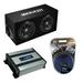 Kicker DC122 Loaded Dual 12 Ported Comp 600W Sub Box 43DC122 & HA-A400.1 Amp