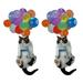 Gifts for Christmas Bidobibo Car Hanging Ornament Cat with Hot Air Balloon Car Interior Accessorie Decor Car Pendant for Rear View Mirror(2pcs)