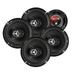 4x Power Acoustik EF-653 6.5 400 Watts Max Power 3-Way Full-Range Speakers Bundle