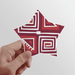 Red Wine Color Mexico Totems Ancient Civilization Star Sticker Paster Vinyl Car Tags Decoration Decal