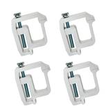 Etetost 4 Pack Mounting Clamps Camper Shell Truck Topper Ladder Racks Truck Cap Clamps for Ford F150 F250 Chevy Silverado Sierra 1500 2500 3500 Dodge Dakota Ram 1500 2500 3500 Heavy Duty Silver