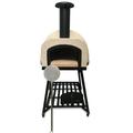 Cement Outdoor Pizza Oven / Clay Plain Front Wood Fired Pizza Ovens with Black Flue - OP51