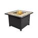 AZ Patio Heaters Square Marble Tile Top Propane Fire Pit Bronze - 28 x 40 x 40 in.