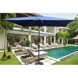 6x9 ft Patio Umbrella Heavy Duty Outdoor Umbrella Waterproof pool Umbrella With Crank and Push Button Tilt Without Flap For Garden Backyard Pool Swimming Pool Market Navy Blue