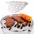 BBQ Grill Baking Tray 304 Stainless Steel Folding Hexagonal Grilled Barbecue Plate Smokeless Korean Style Griddle Plate for Outdoor Home Kitchen Roasting Camping Grilling