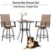 Aretha 3 Piece Swivel Furniture Set â€“ 2 Sturdy Chair And a Beautiful Glass Bar Table