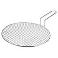 Uxcell Stainless Steel Grill 12-inch Round Barbecue Net BBQ Grill Outdoor Grill Baking Wire Mesh Rack with Handle