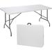 Bilot 6FT Folding Picnic Table for Outdoor Portable Fold-in-Half Plastic Dining Picnic Party Table with Carrying Handle