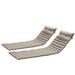 Gzxs 2 PCS Outdoor Lounge Chair Cushion Replacement Set Indoor/Outdoor Patio Chaise Lounge Cushion Weather Resistant Reversible Comfortable and Stylish Patio Cushion 69 x23.62 x2.36 (KHAKI)