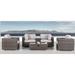 Living Source International Rattan Wicker Fully Assembled 4 - Person Seating Group with Cushions Espresso