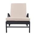Armen Living 27 x 32 x 30 in. Vida Outdoor Wicker Lounge Chair with Water Resistant Beige Fabric Cushion