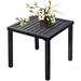 Bilot Outdoor Indoor Small Square Metal Patio Side/end Tables 19inch Metal Patio Coffee Bistro Garden Side Table Weather Resistant Anti-Rust End Tables for Yard Black