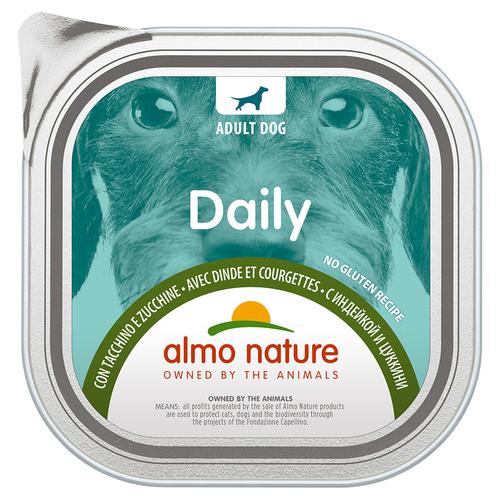 9x300g Almo Nature Daily mit Truthahn und Zucchini Hundefutter nass