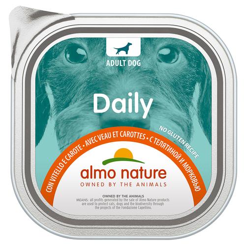 Sparpaket: 18x300g Almo Nature Daily mit Kalb und Karotten Hundefutter nass