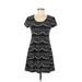 Kimchi Blue Casual Dress - Mini Scoop Neck Short sleeves: Black Print Dresses - Women's Size Medium