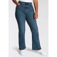 Bootcut-Jeans LEVI'S PLUS "725" Gr. 24 (54), Länge 30, blau (absence of light) Damen Jeans Bootcut