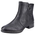 Stiefelette RIEKER Gr. 39, schwarz Damen Schuhe Reißverschlussstiefeletten