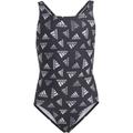 ADIDAS Kinder Badeanzug LOGO SWIMSUIT, Größe 140 in Schwarz