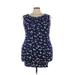 Ann Taylor LOFT Outlet Casual Dress - Bodycon High Neck Sleeveless: Blue Dresses - Women's Size Small Petite