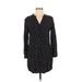 Banana Republic Factory Store Casual Dress - Shirtdress: Black Polka Dots Dresses - Women's Size 6