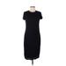 Gap Casual Dress - Sheath Crew Neck Short sleeves: Black Print Dresses - Women's Size Medium