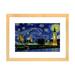 East Urban Home London, England Starry Night Skyline - Graphic Art Print Paper, Wood in Blue/Yellow | 16 H x 24 W x 1 D in | Wayfair