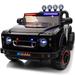 Hikiddo 24V 4WD Ride on Toys, 2-Seater Ride on Police Car Truck w/ Remote & Megaphone Plastic in Black | 25.6 H x 27.6 W x 50.4 D in | Wayfair