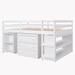 Harriet Bee Hajara Full/Double Storage Loft Bed in White | 45.4 H x 58.5 W x 78.3 D in | Wayfair 66F427326063415E89C8B4F20B74BADF