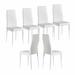 Latitude Run® Hausmann Leather Parsons Chair Dining Chair Upholstered/Genuine Leather in White | 38 H x 20.46 W x 15.74 D in | Wayfair