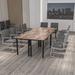 Wade Logan® Boede Pivit 8FT Modular Rectangular Conference Table, Modern Seminar Table Wood/Metal in Brown | 30 H x 48 W x 24 D in | Wayfair