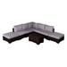 Latitude Run® Jorid High-Density Polyethylene (HDPE) Wicker 6 - Person Seating Group w/ Cushions in Brown | 26 H x 117 W x 117 D in | Outdoor Furniture | Wayfair