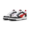 Sneaker PUMA "REBOUND V6 LOW", Gr. 42, weiß (puma weiß, for all time rot, puma schwarz), Synthetik, unifarben, sportlich, Schuhe