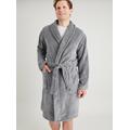 Grey Marl Fleece Dressing Gown L