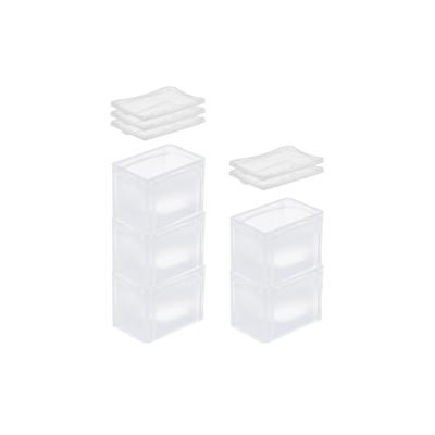 PROREGAL MegaDeal 5x Transparenter Eurobehälter BasicLine mit geschlossenem Griff und Klickdeckel | HxBxT 22x20x30cm | 9,4 Liter | Eurobox Image