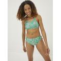 Green FATFACE Tropical Leaves Bikini Bottoms