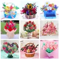 Carte de vœux Pop-Up floral 3D carte de vœux pour anniversaire fête des mères fête des pères