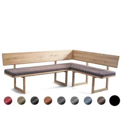 Schösswender »Deven« Eckbank 160/230 cm / Gavin 201 olive / Wildeiche Samtlack Image