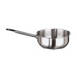 Paderno 11113-24 Saute Pan, 3 1/2 qt, Stainless, Curved, Silver