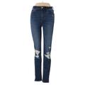 Abercrombie & Fitch Jeans - High Rise Skinny Leg Denim: Blue Bottoms - Women's Size 0 - Dark Wash