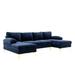 Modern Large U-Shape Upholstered Sectional Sofa, Double Extra Wide Chaise Lounge Couch, Living Room Pillow Top Arms Sofa Design
