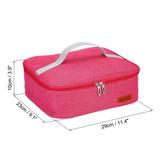 Lunch Box for Women/Men, Insulated Cooler Lunch Bag, 3.9x9.1x11.4 Inch Rose Red - Rose Red