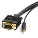 Cmple - VGA Cable Male to Male with 3.5mm Aux Audio Monitor SVGA PC 15 Pin Cord 25 Feet