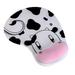 Cow Shape Computer Wrist Rest Support Cushion Mat Pad Black White